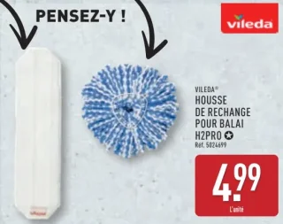VILEDA® HOUSSE DE RECHANGE POUR BALAI H2PRO