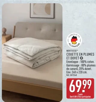 Couette en plumes et duvet Novitesse