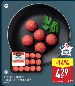 ST-CLÉMENT LE BOUCHER® 15 BOULETTES AU BŒUF