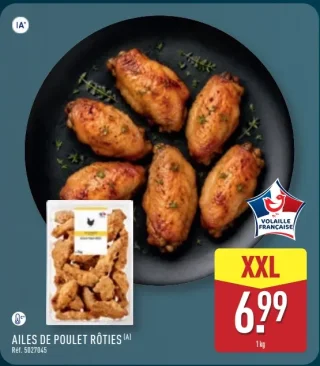 AILES DE POULET RÔTIES