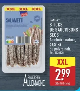 PANDA® STICKS DE SAUCISSONS SECS XXL