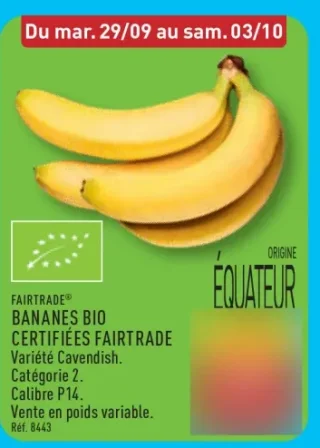 FAIRTRADE® BANANES BIO CERTIFIÉES FAIRTRADE