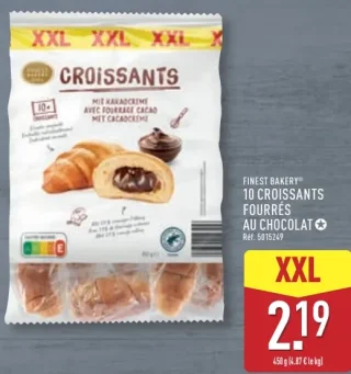 FINEST BAKERY® 10 CROISSANTS FOURRÉS AU CHOCOLAT
