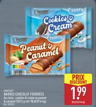 Choceur Barres Chocolat Fourrées