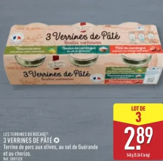 LES TERRINES DU BOCAGE 3 Verrines de pâté