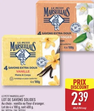 Le Petit Marseillais Lot de Savons Solides