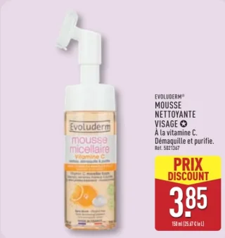 Evoluderm® Mousse nettoyante visage à la vitamine C