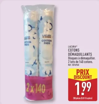 Lacura® Cotons démaquillants