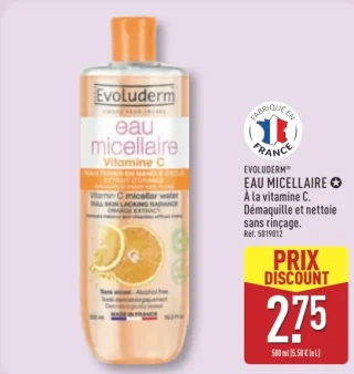 Evoluderm® Eau micellaire à la vitamine C