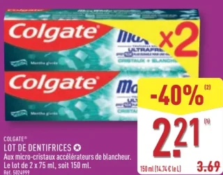 COLGATE Lot de dentifrices