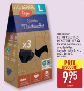 Feel Natural Lot de Culottes Menstruelles