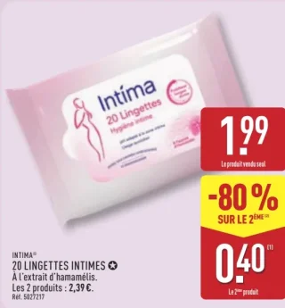 Intima Lingettes Intimes À l'extrait d'hamamélis