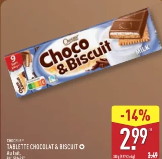 Choceur Tablette Chocolat & Biscuit Au Lait