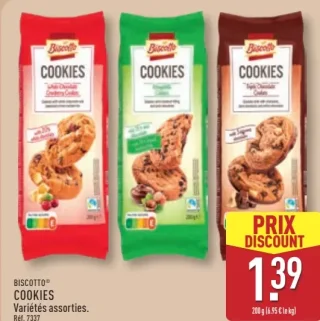 Biscotto Cookies Variétés assorties