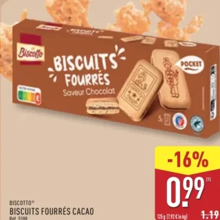 Biscotto Biscuits Fourrés Cacao