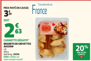 Beignets de crevettes Auchan