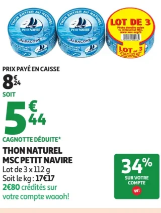 Thon Naturel MSC Petit Navire