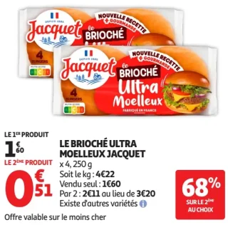 Le Brioché Ultra Moelleux Jacquet x 4