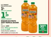 Boisson Aux Fruits Goût Tropical Auchan