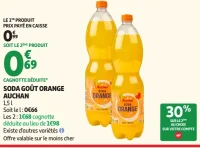 Soda Goût Orange Auchan