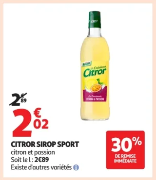 Citror Sirop Sport citron et passion