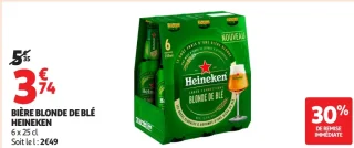 Bière blonde de blé Heineken