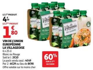 Vin de l'union Européenne La Villageoise Blanc ou Rouge