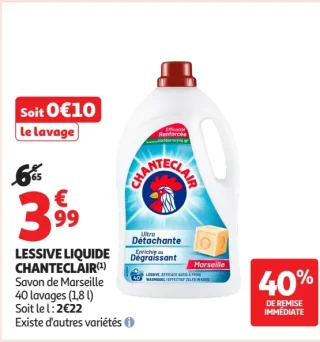 LESSIVE LIQUIDE CHANTECLAIR Savon de Marseille