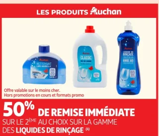 Liquide de rinçage lave-vaisselle Auchan