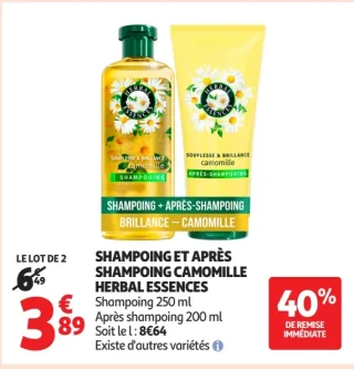 Shampoing et après-shampoing camomille Herbal Essences