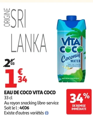 Eau de coco Vita Coco