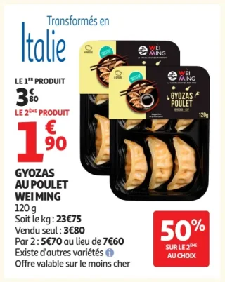 Gyozas au poulet Wei Ming