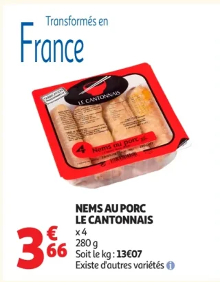 Nems au porc Le Cantonnais