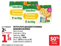 Petits Pots Desserts Pommes Bananes Blédina