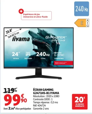 ÉCRAN GAMING G2471HS-B1 iiyama