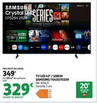 TV LED 43" / 108CM SAMSUNG TU43U7025H