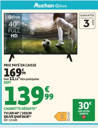 TV LED 40" / 101CM QILIVE Q40F261B