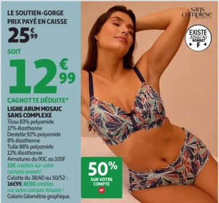 Le soutien-gorge Ligne Arum Mosaic Sans Complexe