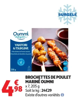 Brochettes de poulet mariné Oumni Yakitori & Tsukune