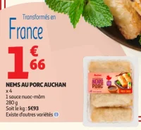 Nems au porc Auchan