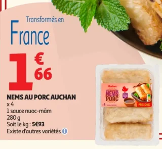 Nems au porc Auchan