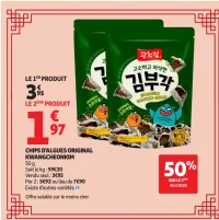Chips d'algues original Kwangcheonkim