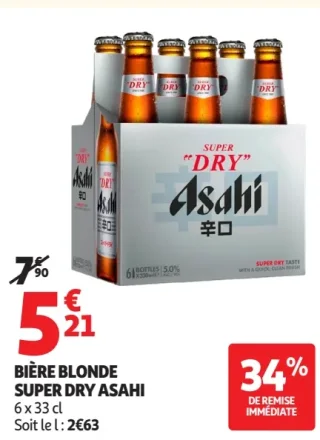 Bière Blonde Super Dry Asahi