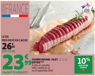 VIANDE BOVINE : FILET ENTIER