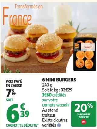 6 Mini Burgers