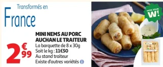 Mini nems au porc Auchan Le Traiteur