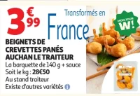 Beignets de crevettes panés Auchan Le Traiteur