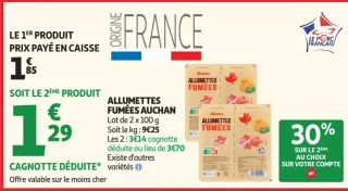 Allumettes fumées AUCHAN