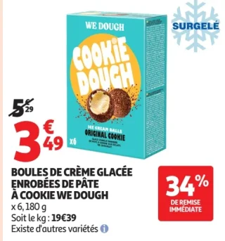 Boules de crème glacée enrobées de pâte à cookie We Dough