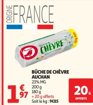 Bûche de chèvre Auchan